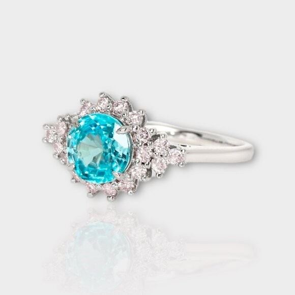 Blue Zircon Ring - Picture 3 of 8
